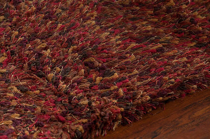 Chandra Estilo est18503 Red Shag Area Rug