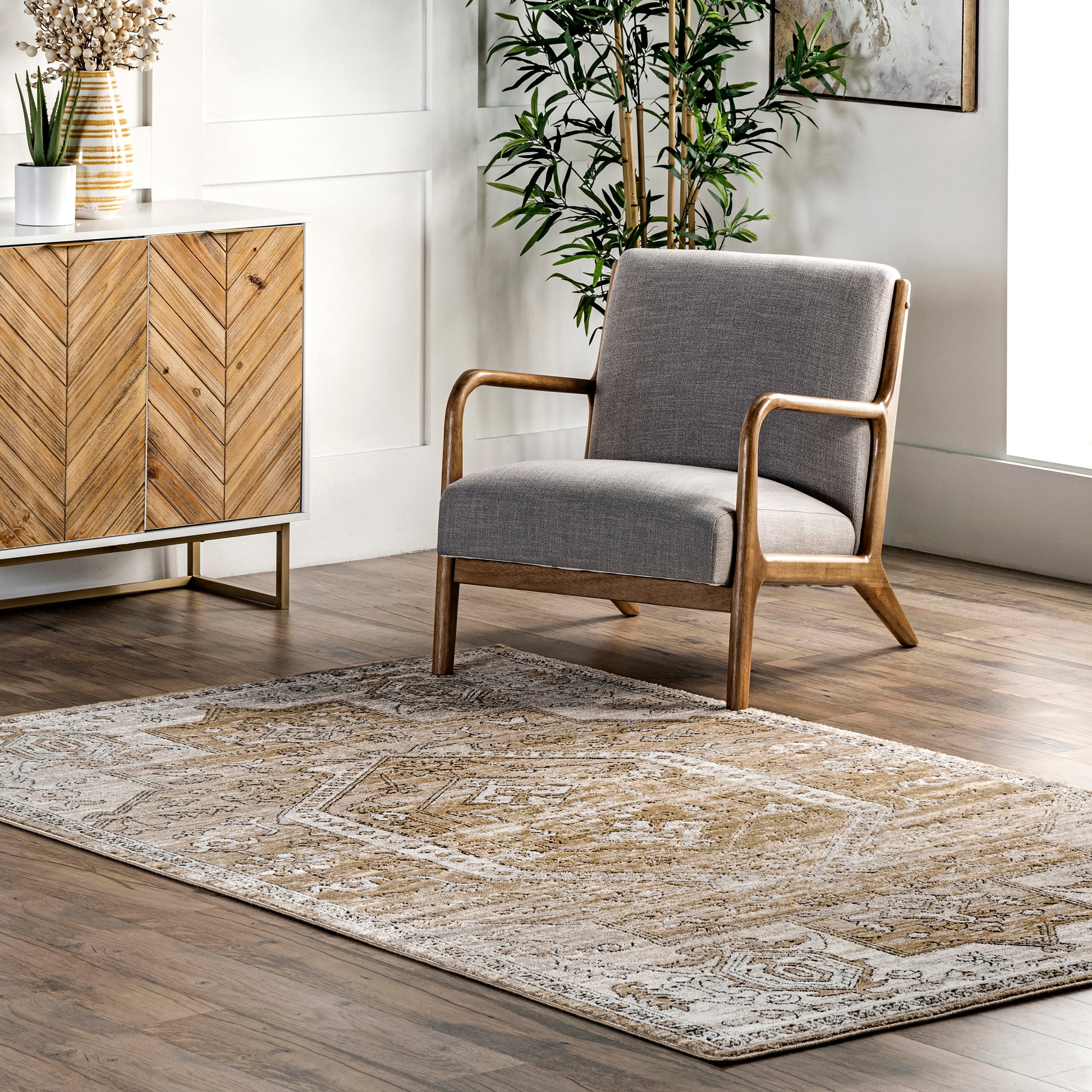 Nuloom Rachael Bordered Nra3263A Beige Area Rug