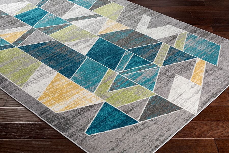 Surya Rafetus Ets-2329 Teal, Lime, Butter, Charcoal Rugs.