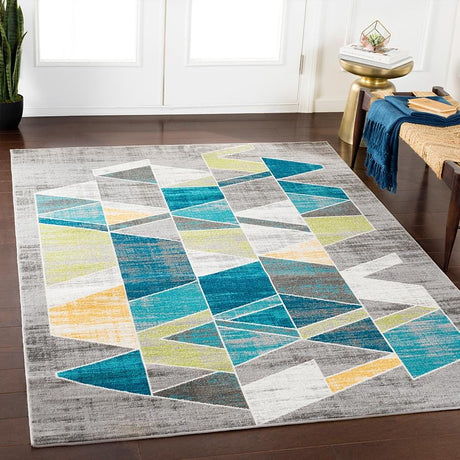 Surya Rafetus Ets-2329 Teal, Lime, Butter, Charcoal Rugs.