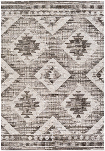 Surya Rafetus Ets-2335 Charcoal, Light Gray, Black, White Area Rug