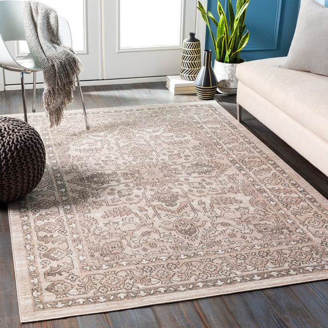 Surya Rafetus Ets-2337 Charcoal, Camel, White Rugs.