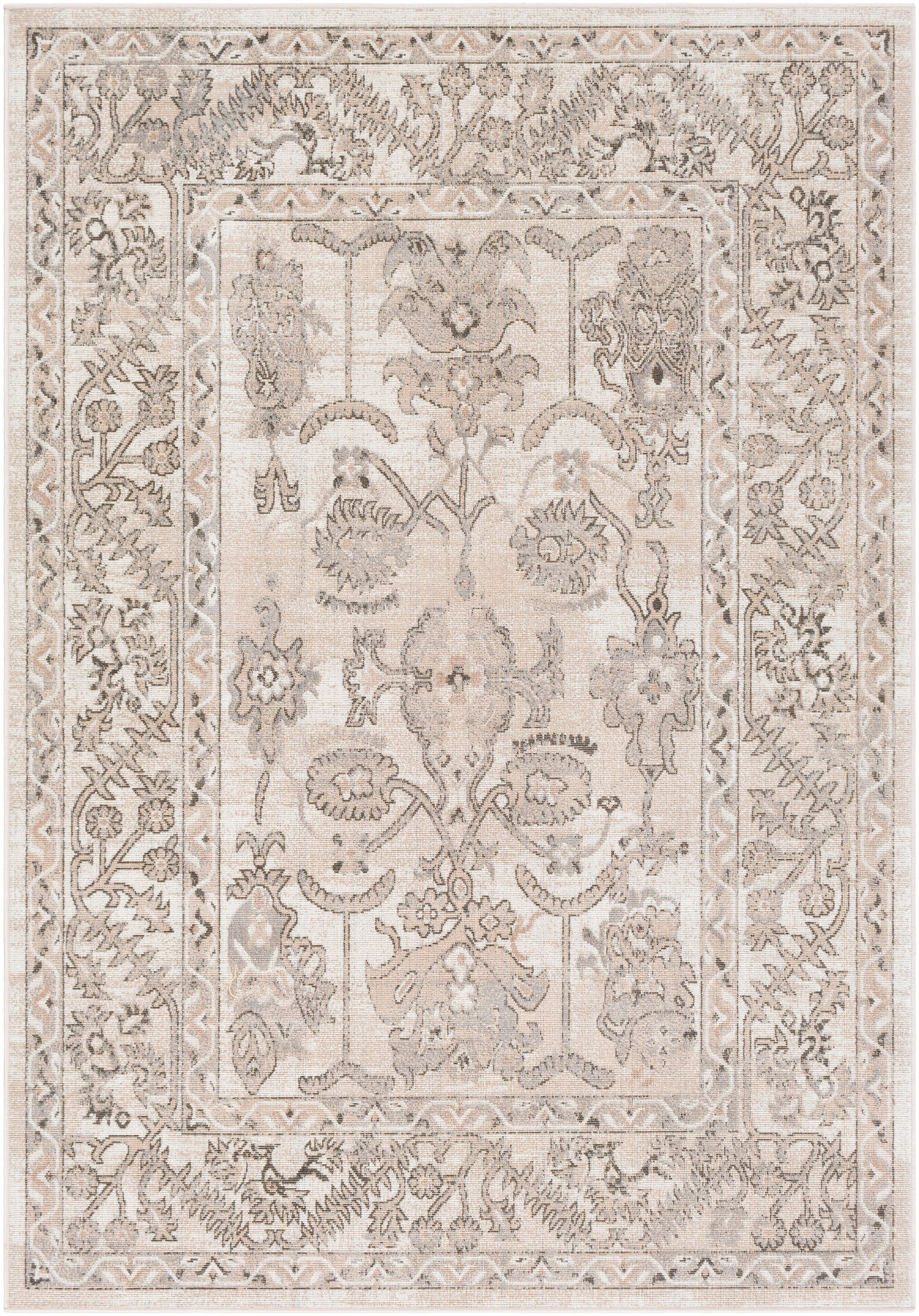 Surya Rafetus Ets-2338 Charcoal, Light Gray, Camel, White Area Rug