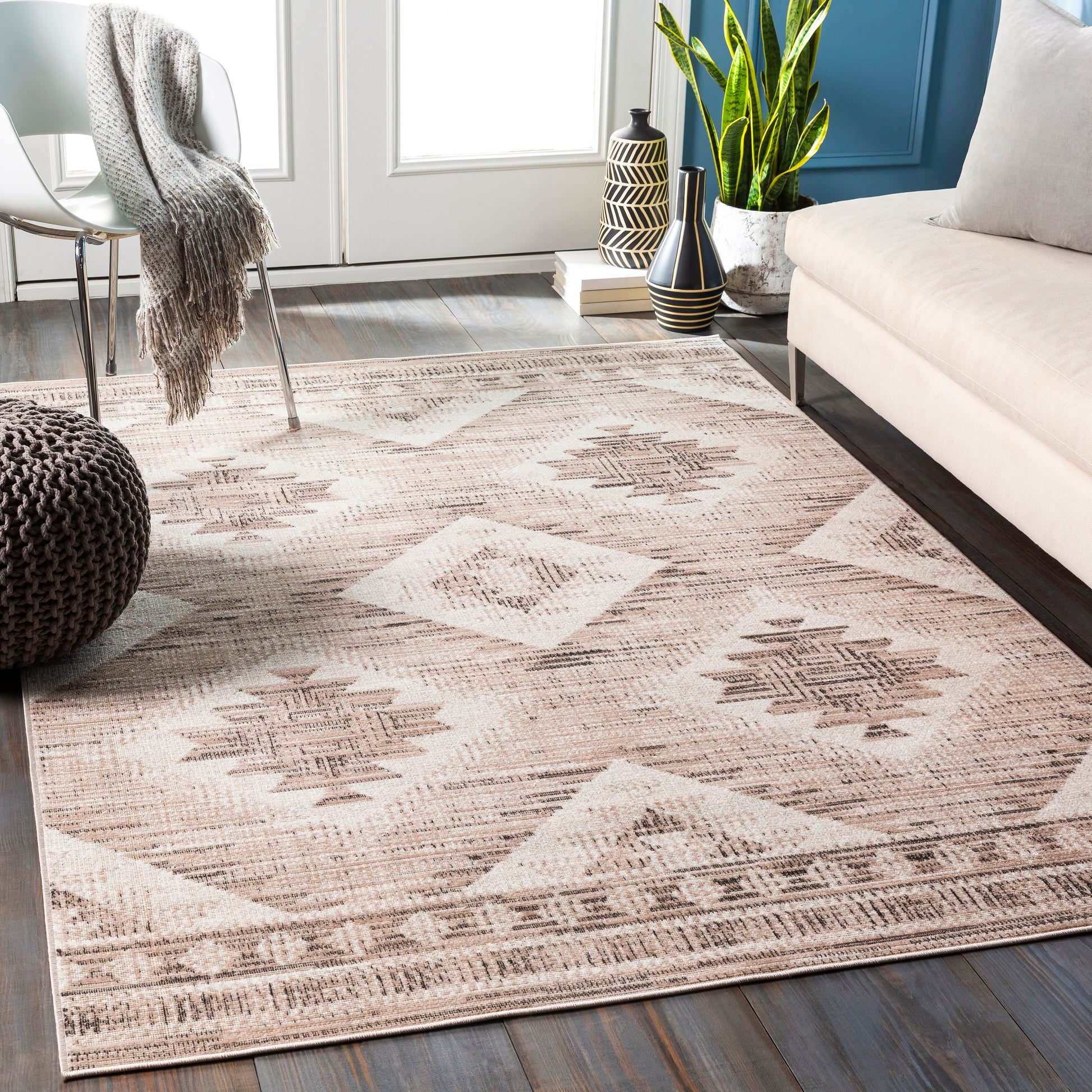 Surya Rafetus Ets-2341 Camel, Black, White Area Rug