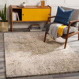 Surya Evoke Evk-2300 Tan, Charcoal, Medium Gray, Beige Rugs.