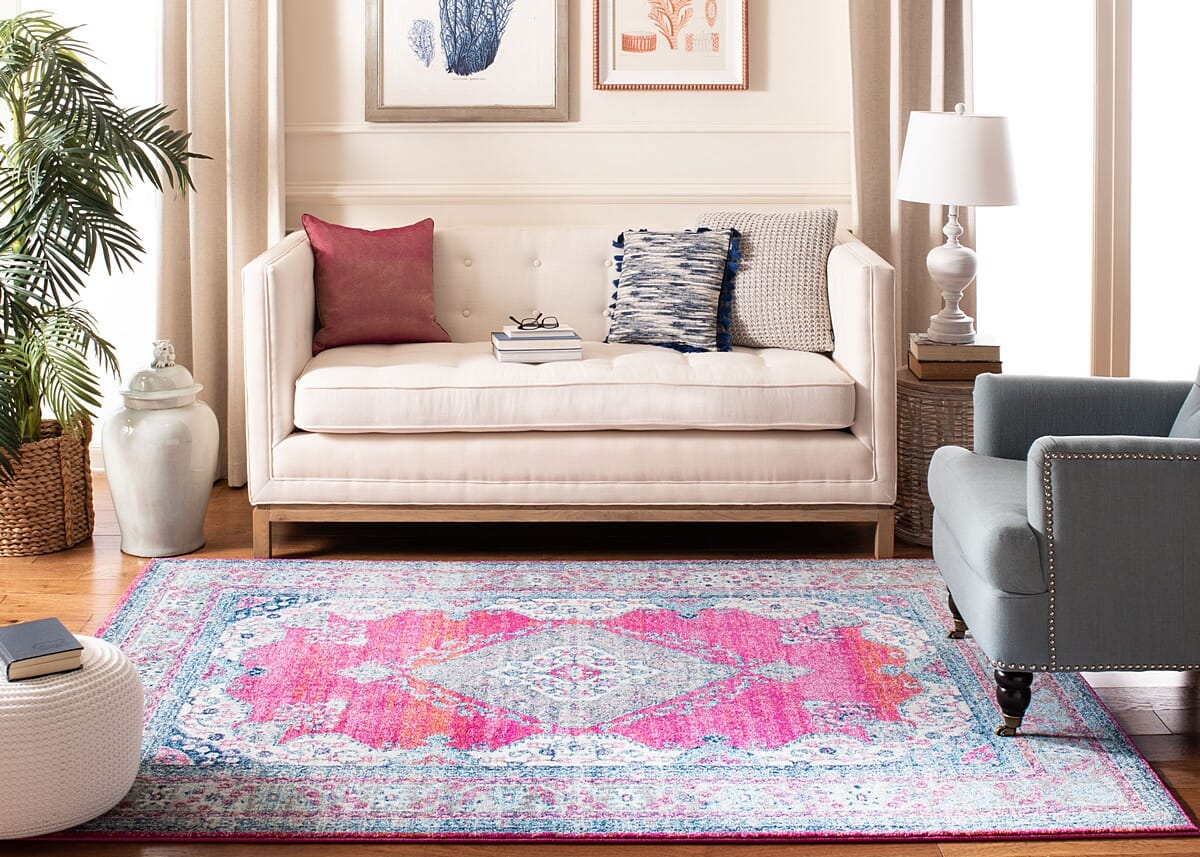 Safavieh Evoke Evk250N Navy / Fuchsia Area Rug