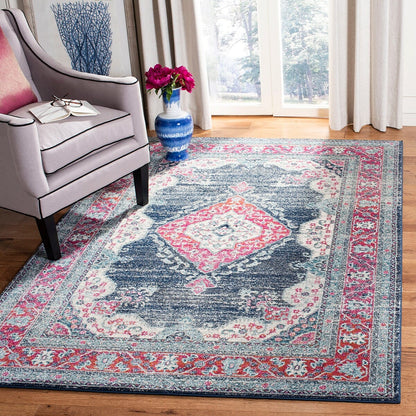 Safavieh Evoke Evk250R Fuchsia / Navy Area Rug