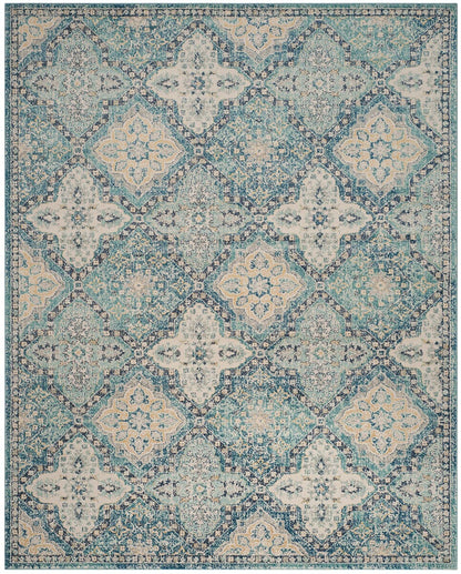 Safavieh Evoke Evk274C Light Blue / Ivory Damask Area Rug