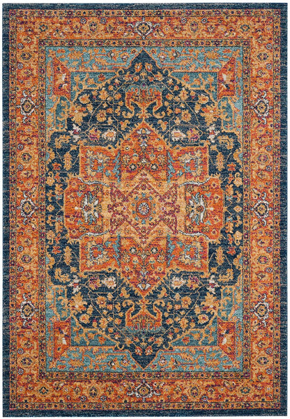 Safavieh Evoke Evk275C Blue / Orange Area Rug