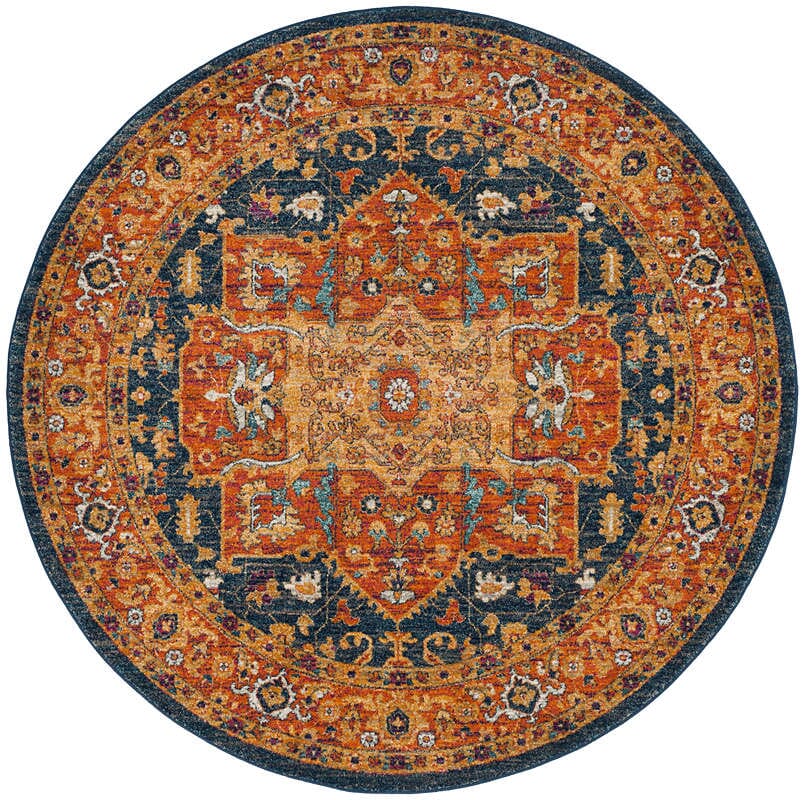 Safavieh Evoke Evk275C Blue / Orange Area Rug