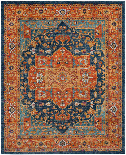 Safavieh Evoke Evk275C Blue / Orange Area Rug