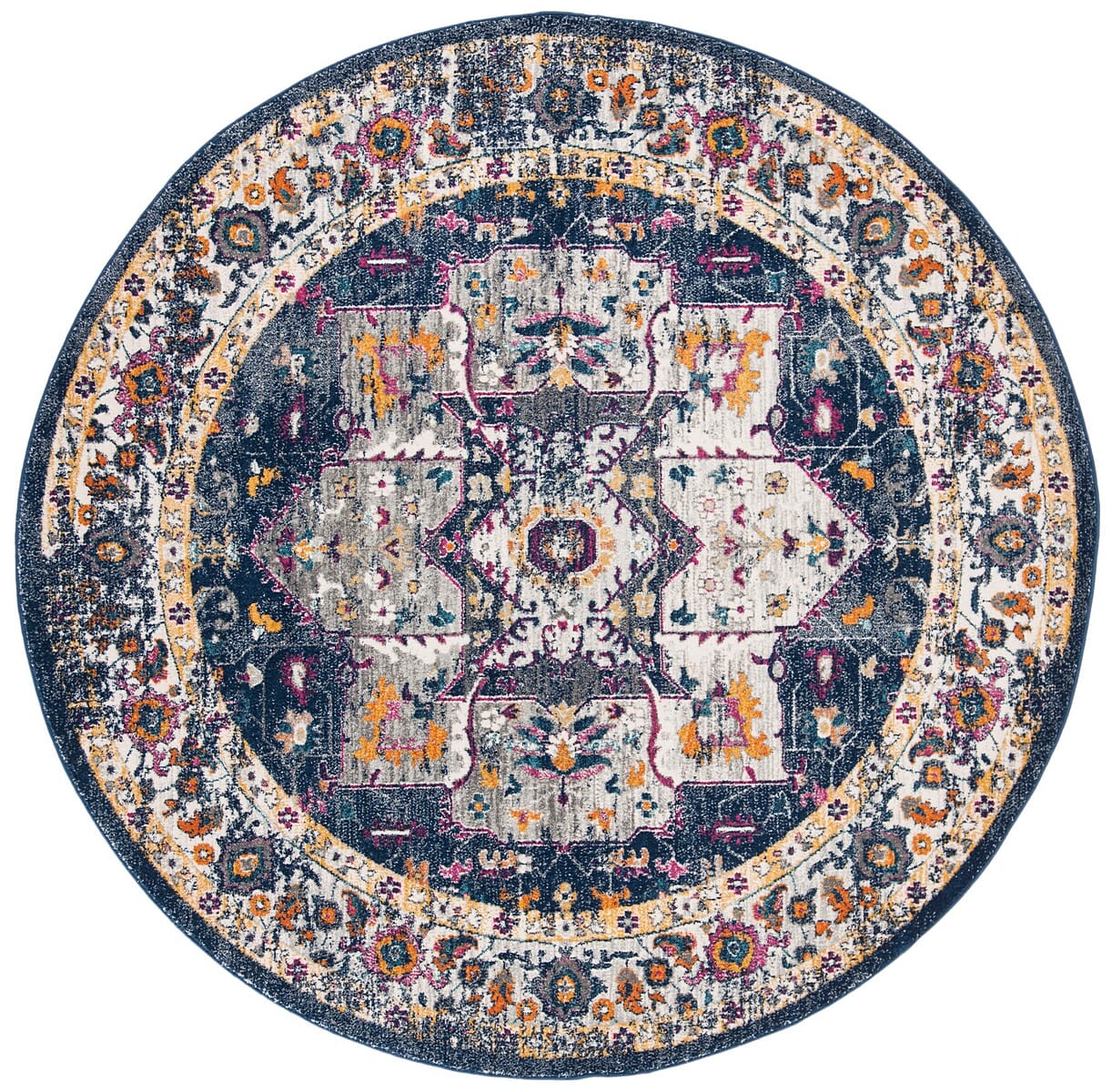 Safavieh Evoke Evk275N Navy / Grey Area Rug