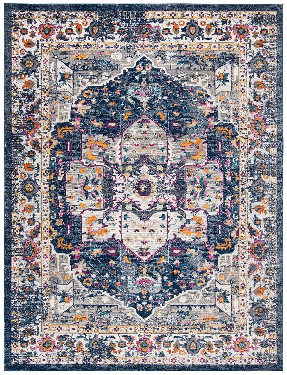 Safavieh Evoke Evk275N Navy / Grey Area Rug