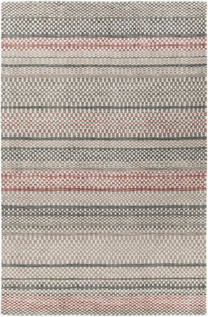 Chandra Evora Evo-33401 Ivory / Grey / Orange Striped Area Rug