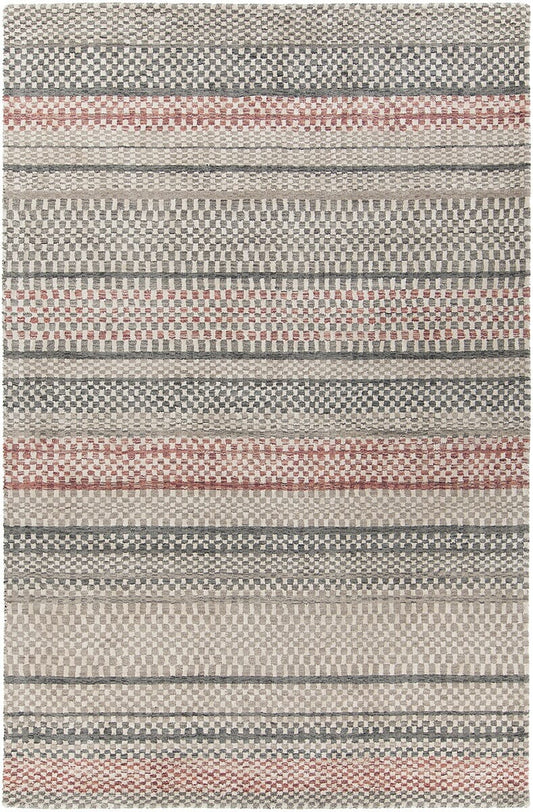 Chandra Evora Evo-33401 Ivory / Grey / Orange Striped Area Rug