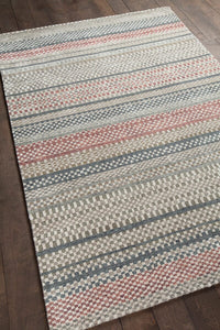 Chandra Evora Evo-33401 Ivory / Grey / Orange Striped Area Rug