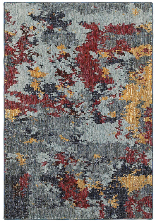 Oriental Weavers Sphinx Evolution 8036C Blue / Red Organic / Abstract Area Rug