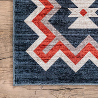 AreaRugs.com Wavaj Nwa1093C Navy Area Rug