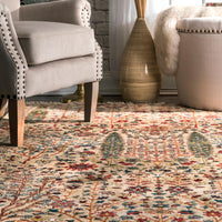 Nuloom Dasilva Tribal Nda2147B Olive Area Rug