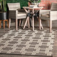 Nuloom Malaya Greek Trellis Nma2876A Gray Area Rug