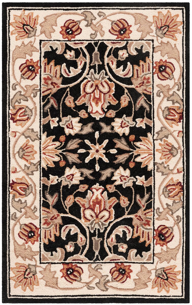 Safavieh Easy Care Ezc101B Black / Ivory Area Rug