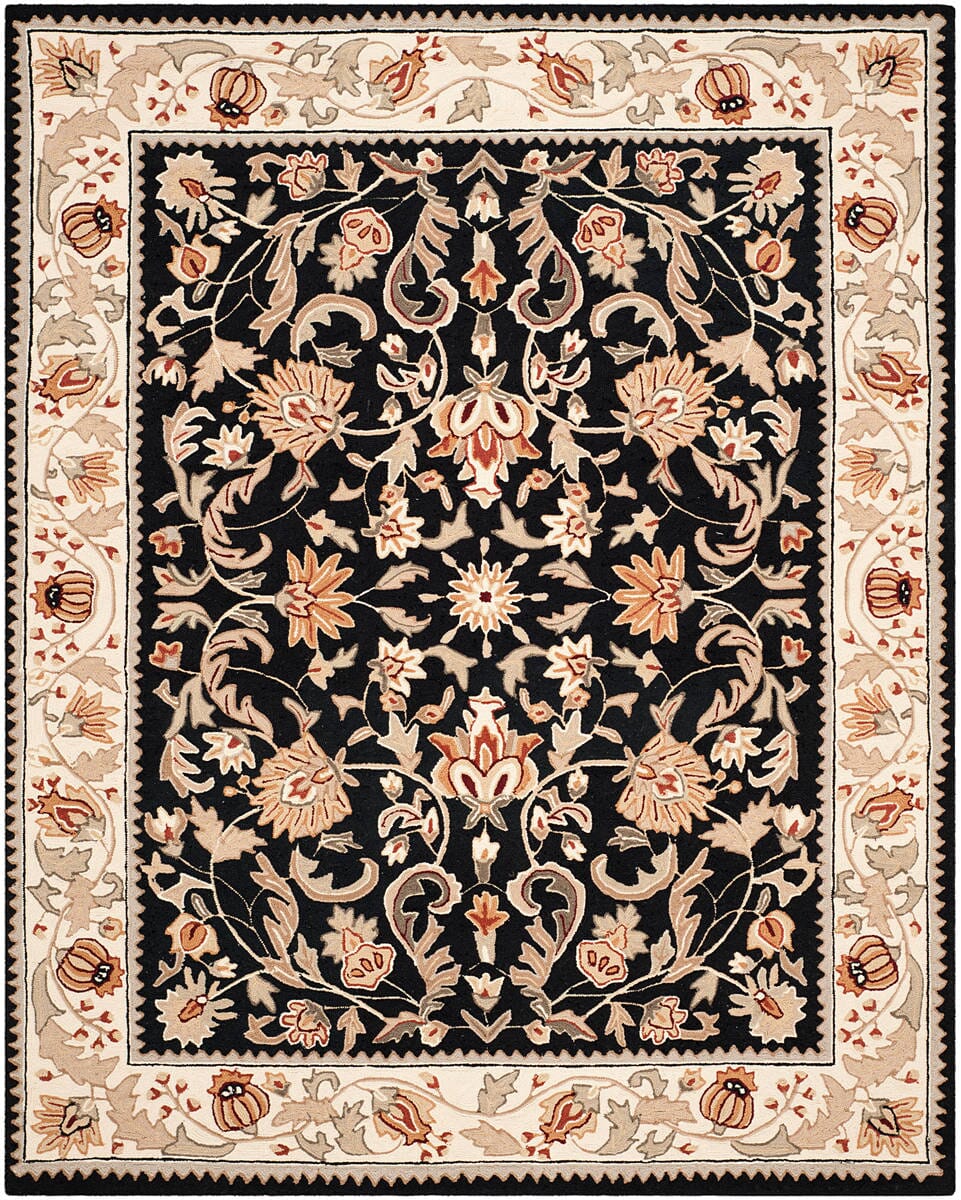 Safavieh Easy Care Ezc101B Black / Ivory Area Rug