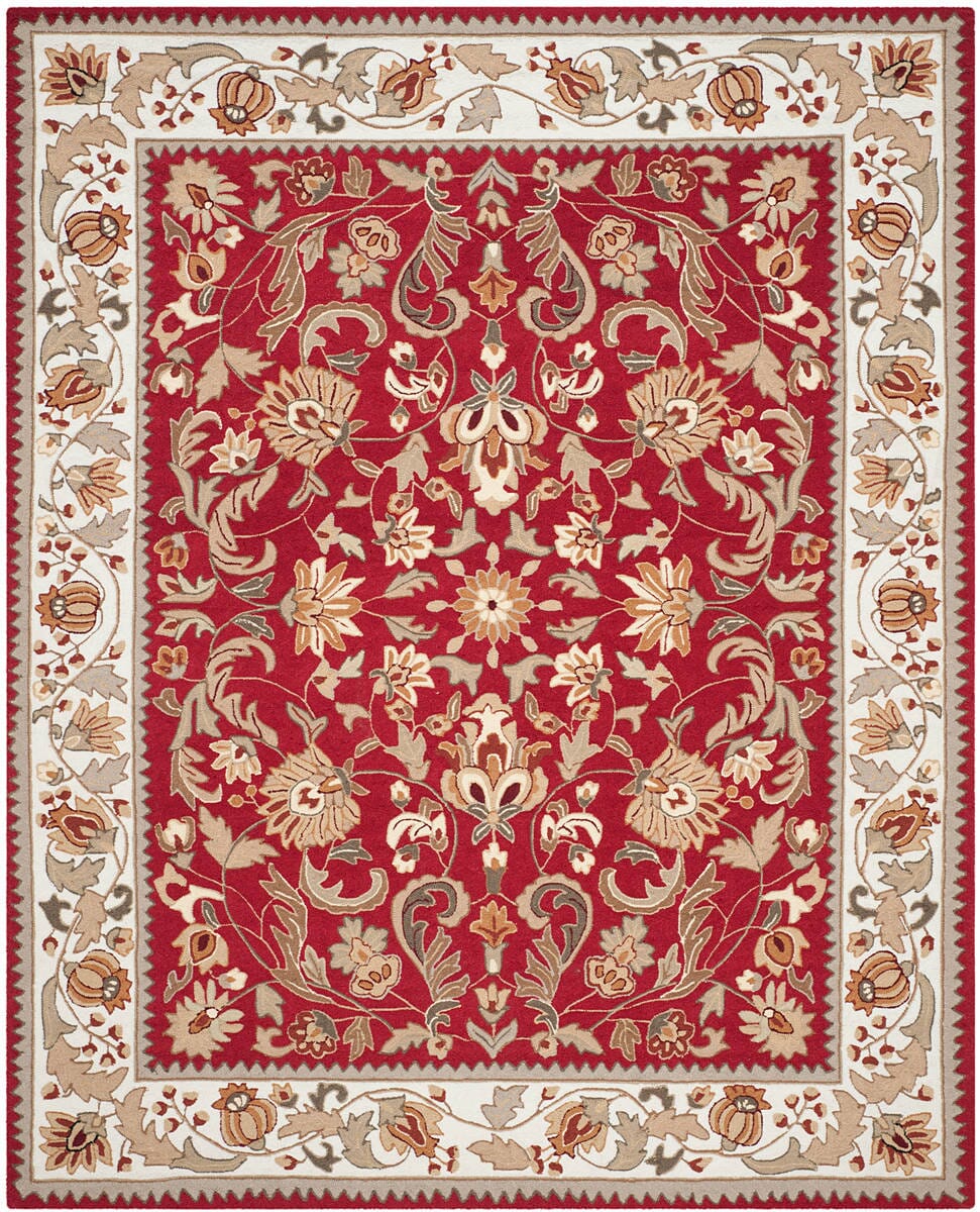 Safavieh Easy Care Ezc101C Red / Ivory Area Rug