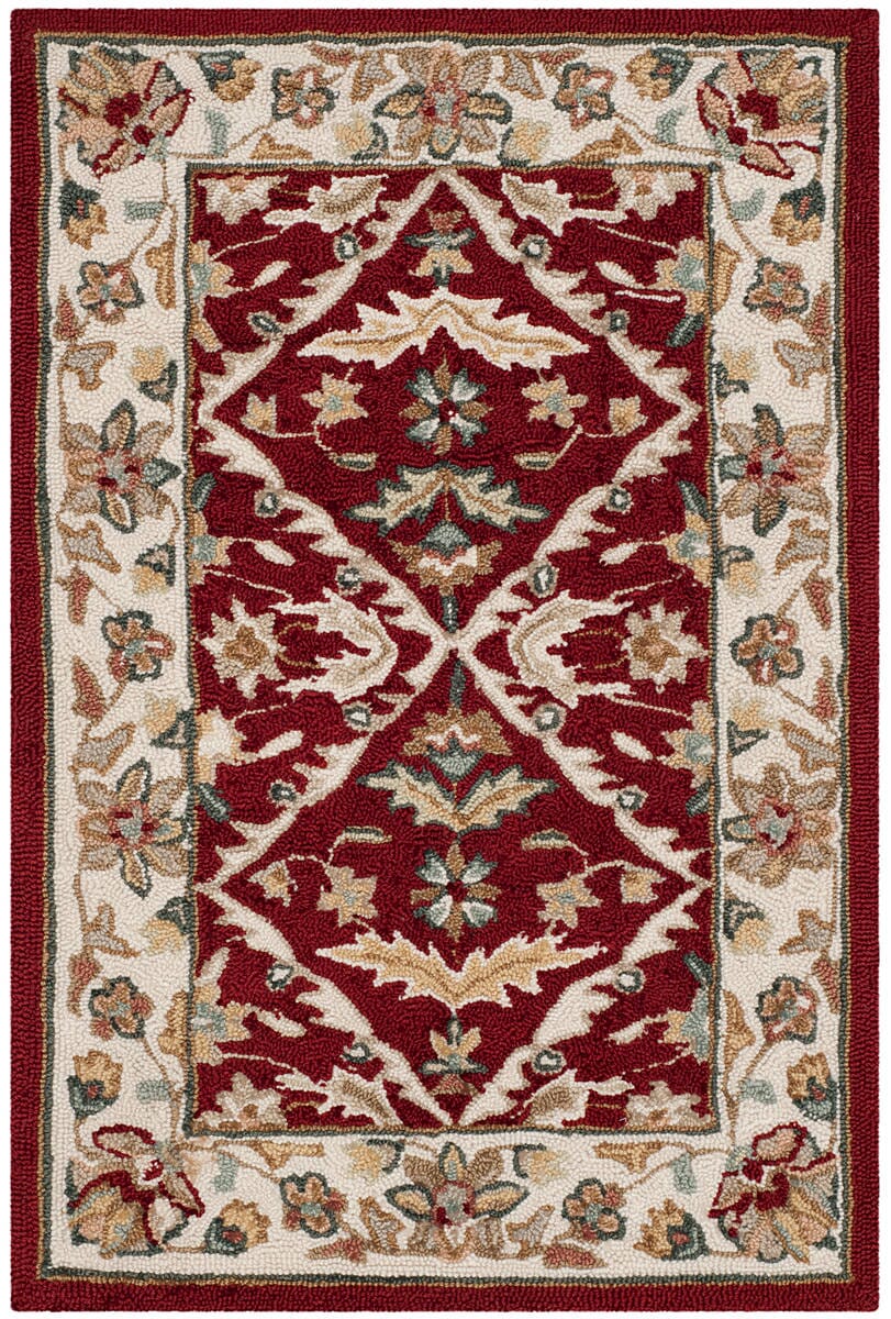 Safavieh Easy Care Ezc717A Red / Ivory Area Rug