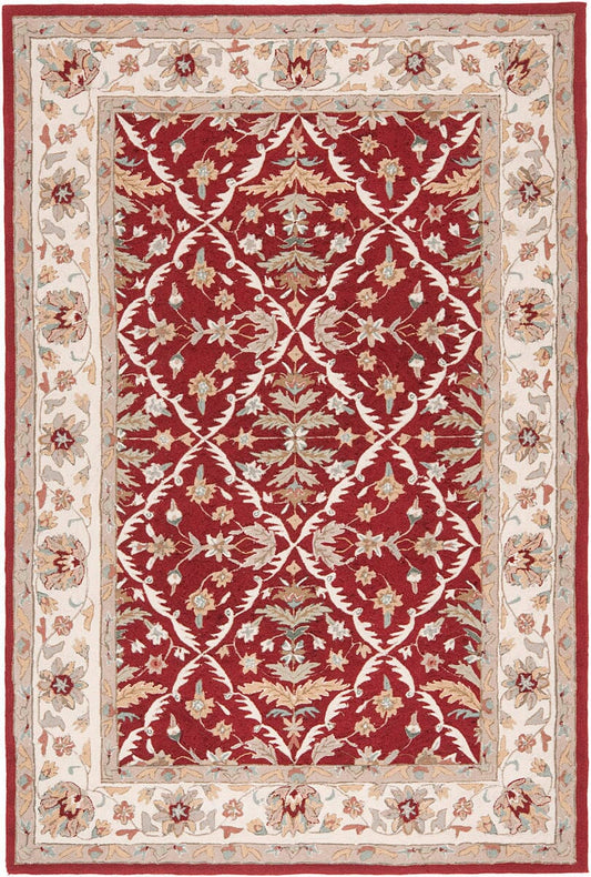 Safavieh Easy Care Ezc717A Red / Ivory Area Rug