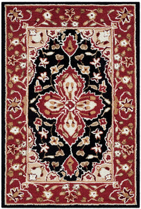 Safavieh Durarug Ezc718B Black / Red Area Rug