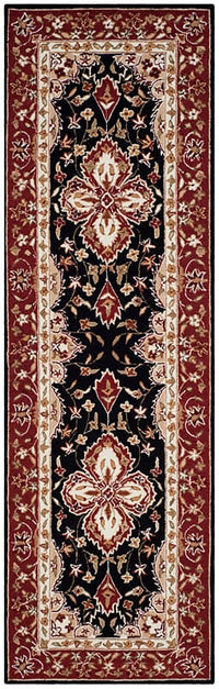 Safavieh Durarug Ezc718B Black / Red Area Rug