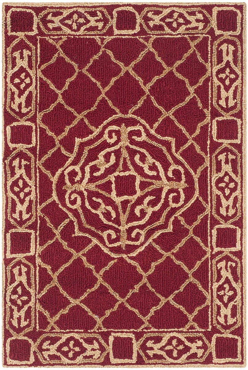 Safavieh Durarug Ezc729B Maroon / Gold Area Rug