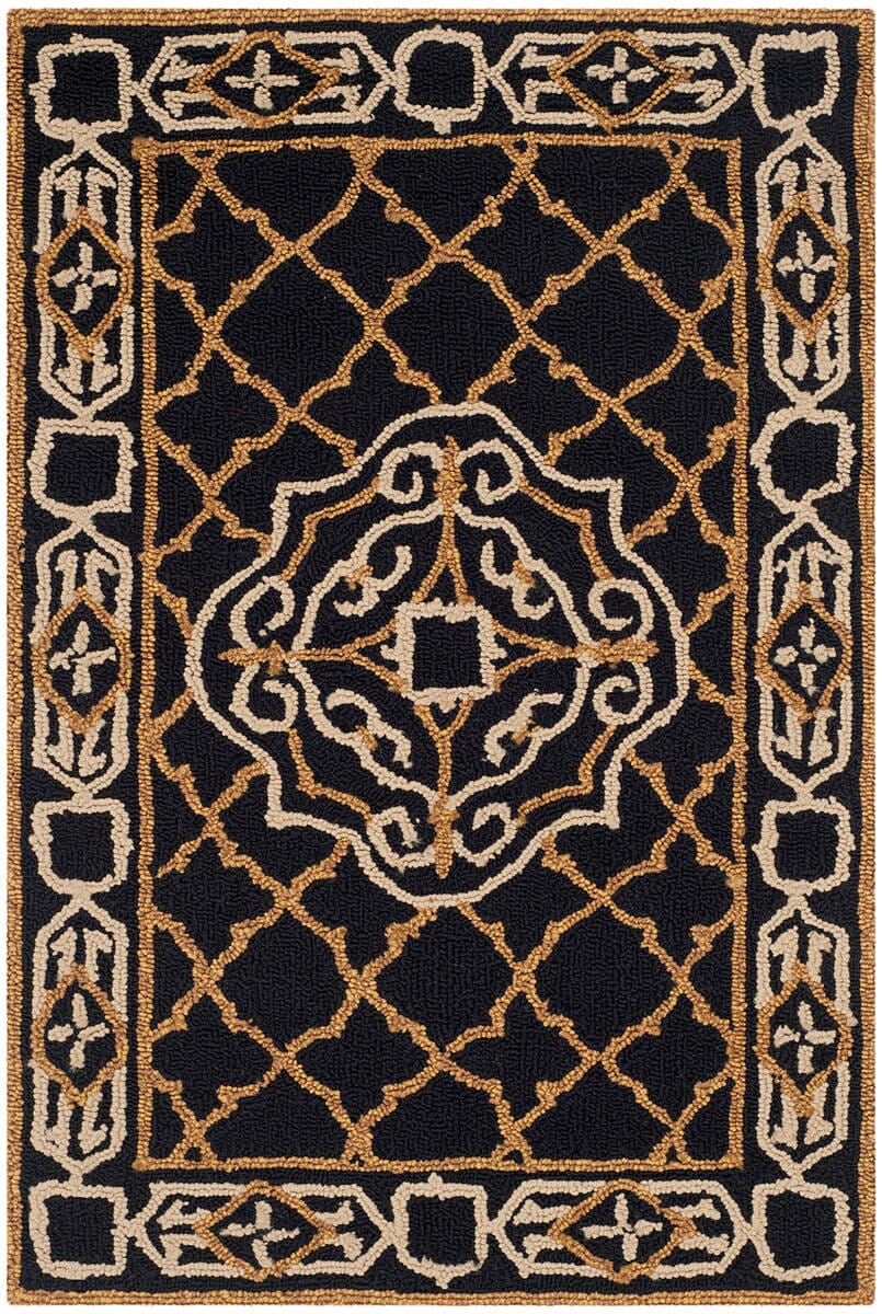 Safavieh Easy Care Ezc729D Black / Gold Area Rug