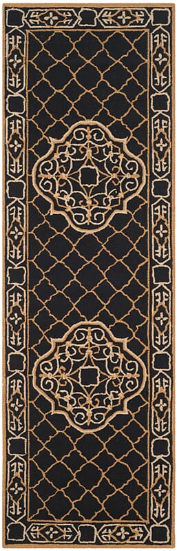 Safavieh Easy Care Ezc729D Black / Gold Area Rug