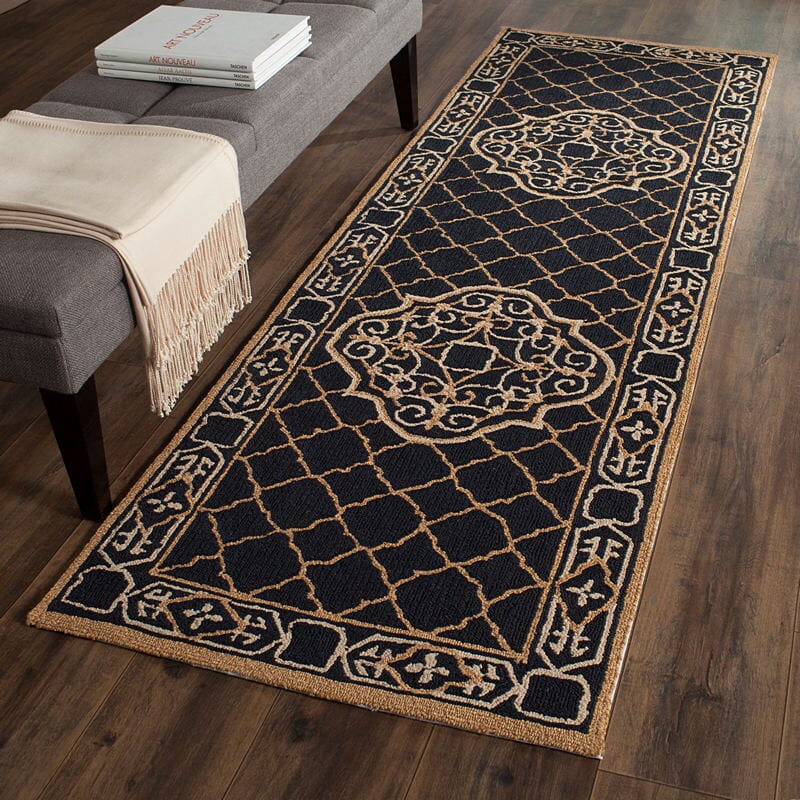 Safavieh Easy Care Ezc729D Black / Gold Area Rug