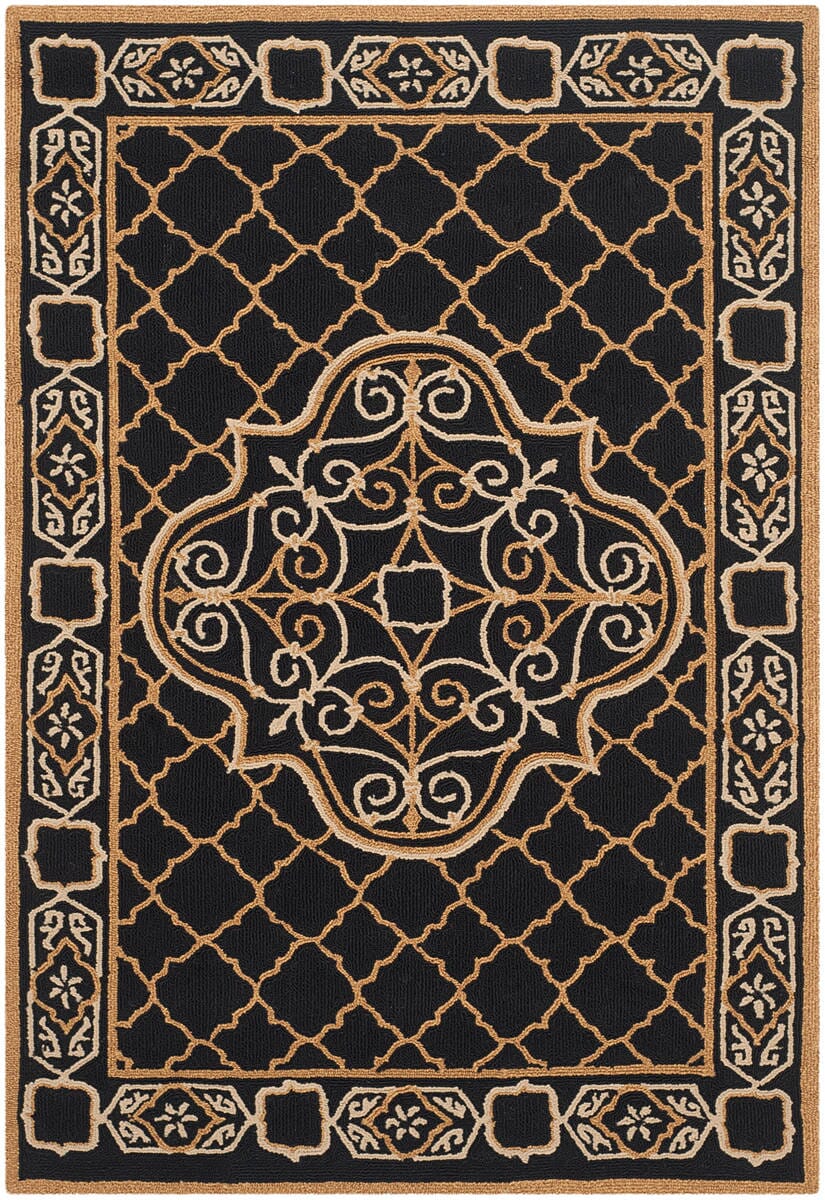 Safavieh Easy Care Ezc729D Black / Gold Area Rug