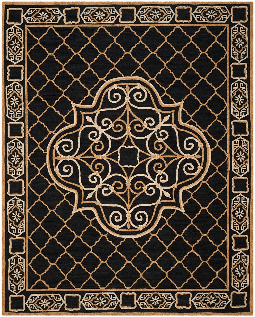 Safavieh Easy Care Ezc729D Black / Gold Area Rug