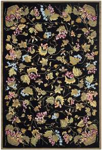 Safavieh Durarug Ezc731A Black / Multi Floral / Country Area Rug