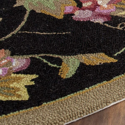 Safavieh Durarug Ezc731A Black / Multi Floral / Country Area Rug