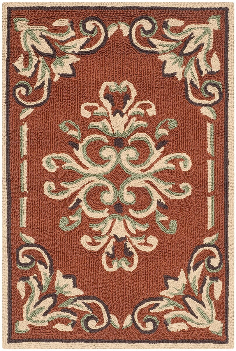 Safavieh Durarug Ezc735B Rust / Multi Area Rug