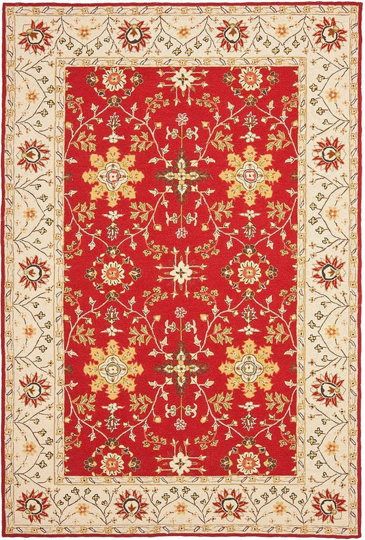 Safavieh Durarug Ezc751C Red / Ivory Area Rug