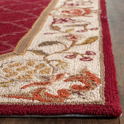 Safavieh Durarug Ezc753C Burgundy / Ivory Area Rug