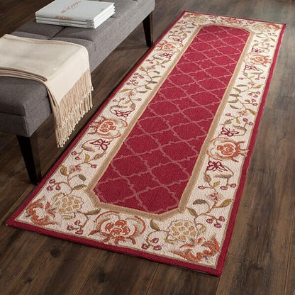 Safavieh Durarug Ezc753C Burgundy / Ivory Area Rug