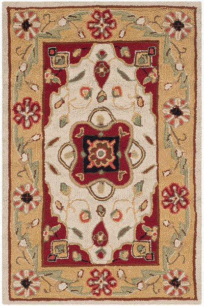 Safavieh Durarug Ezc757F Creme / Red Area Rug