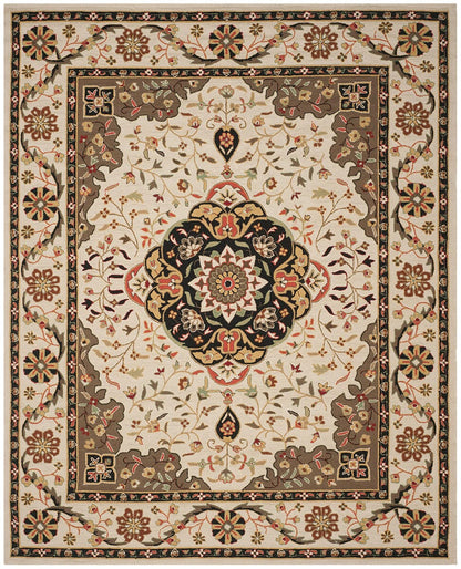 Safavieh Durarug Ezc757G Cream / Olive Area Rug