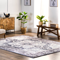 Nuloom Josephine Floral Njo1579A Gray Area Rug