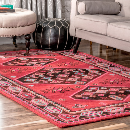 Nuloom Tribal Tammy Ntr2723A Red Area Rug