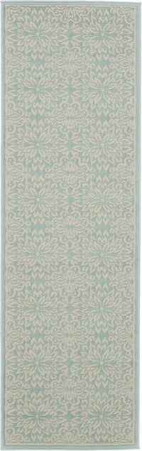 Nourison Jubilant Jub06 Ivory / Green Damask Area Rug