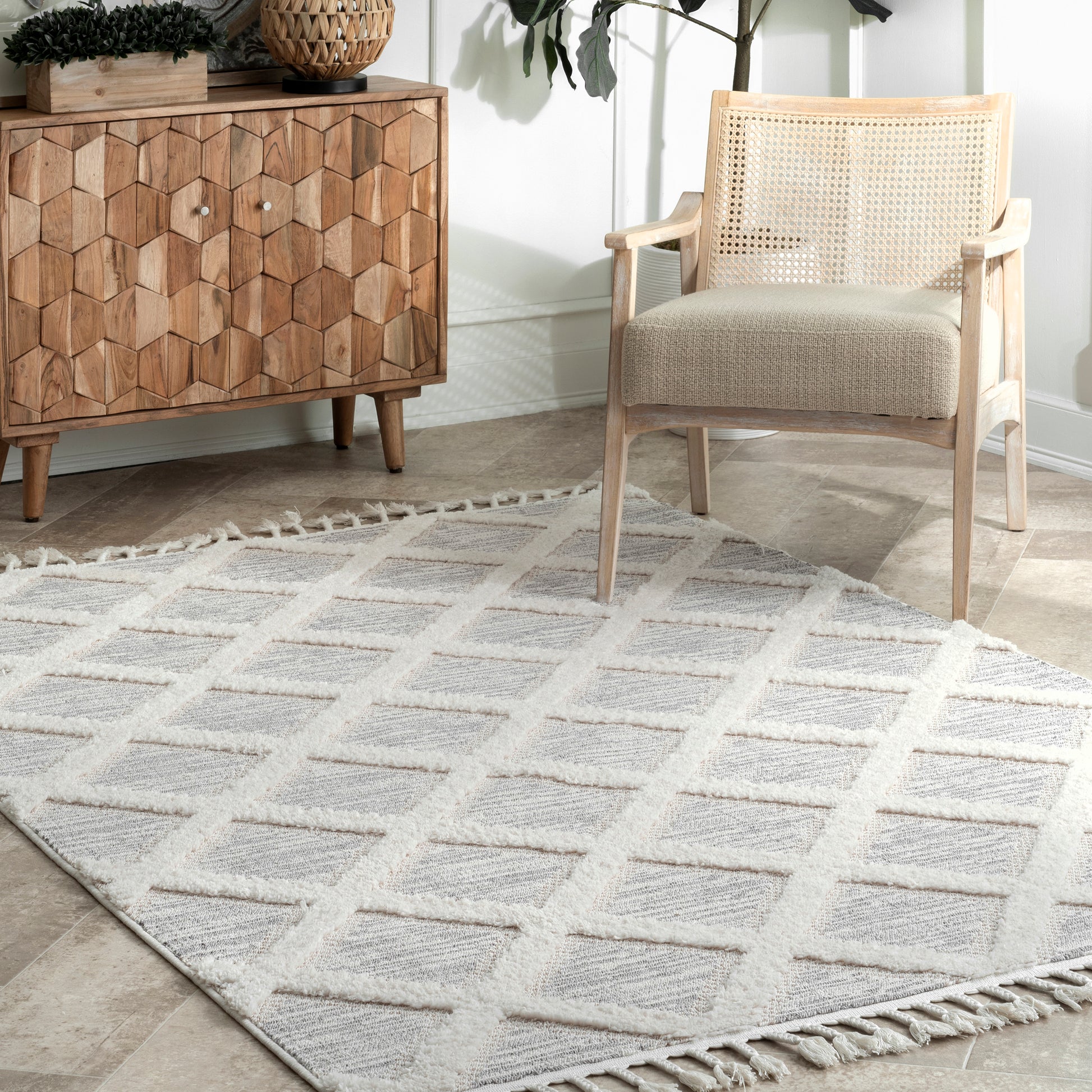 Nuloom Catalina Trellis Nca2329A Cream Area Rug