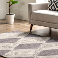 Nuloom Nicole Trellis Nni2707A Gray Area Rug